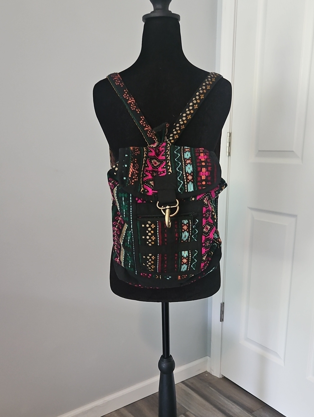 Kathmandu's Collection Nepal Woven Boho Backpack 100% Cotton Multicolor